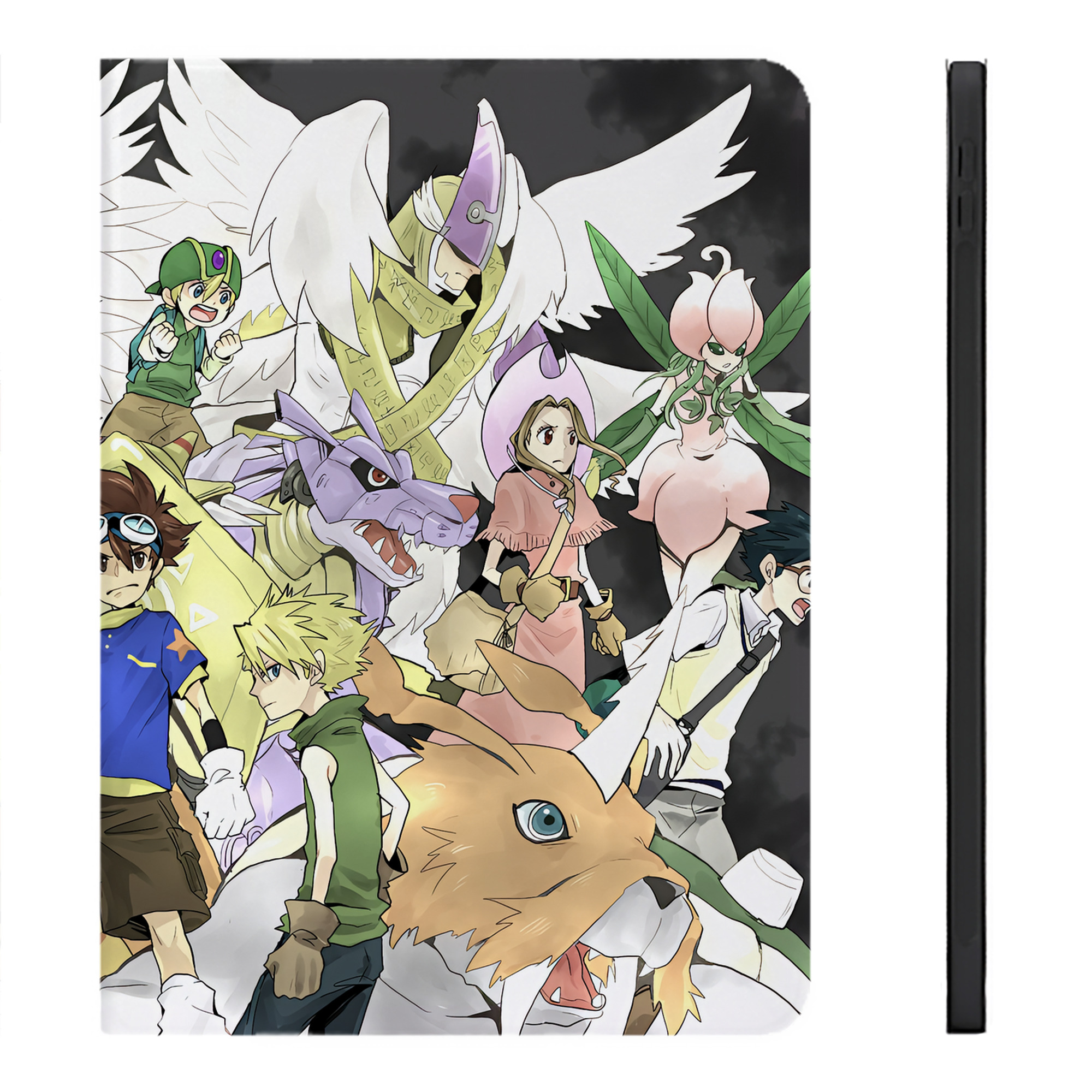 （画像用） Digimon デジタルモンスター/デジモン IPadケース ペンホルダー付き ブックスタイルデザイン
